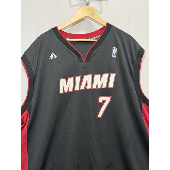 Adidas NBA Miami Heat Goran Dragic #7 Jersey Men’s XXL Black Red Basketball - Picture 3 of 13